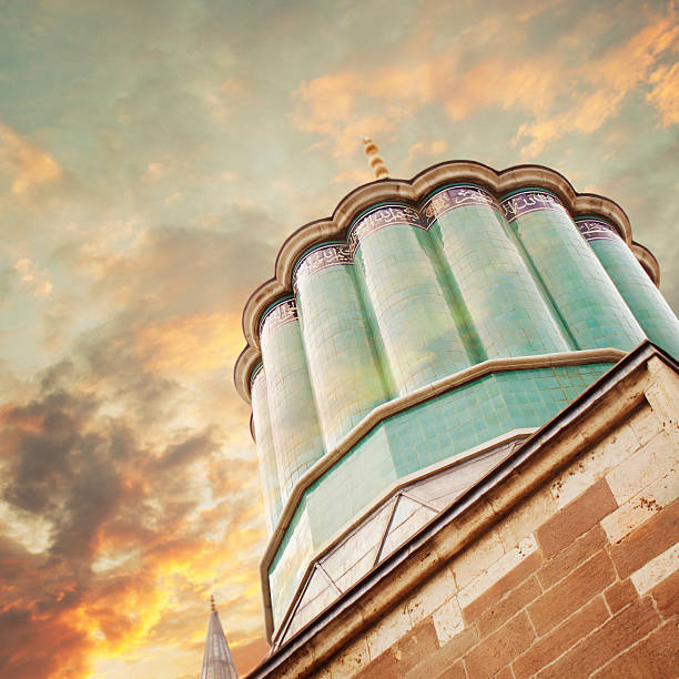 Mausoleum of Mevlana Mausoleum of Jalal al-Din al-Rumi in Konya,Turkey.  mevlana stock pictures, royalty-free photos & images