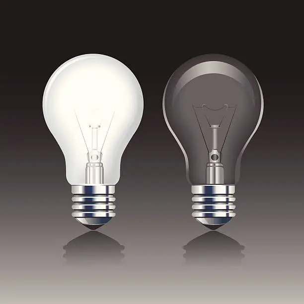 Vector illustration of Light bulbs