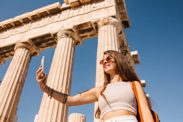 istock Taking selfie in front of Parthenon 1618556779