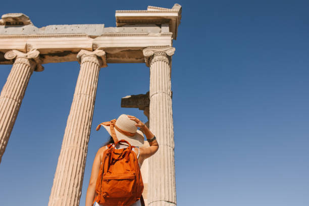 istock Tourist in front of the Parthenon 1618569289