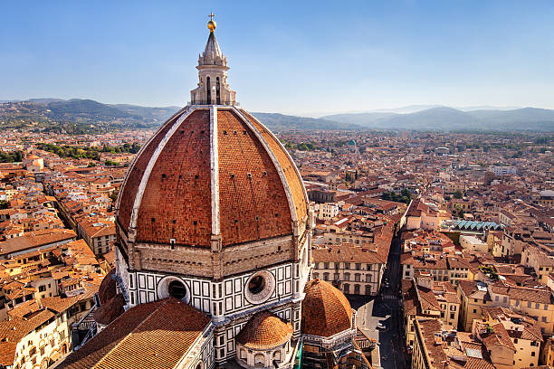 the Cathedral Santa Maria del Fiore in Florence View of the Cathedral Santa Maria del Fiore in Florence, Italy bell tower tower photos stock pictures, royalty-free photos & images