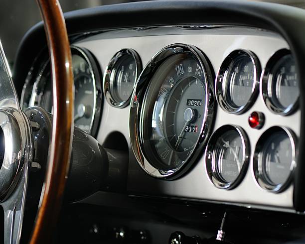 istock sports car speedometer macro older gauges dash board 161860569