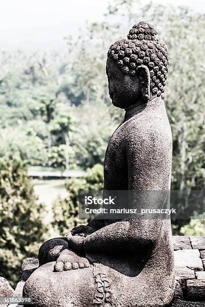 Tempio Di Borobudur Allalba Yogyakarta Java In Indonesia - Fotografie stock e altre immagini di Borobudur