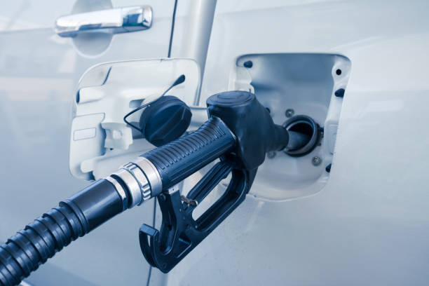 istock Closeup refueling at gas station. 1618635926
