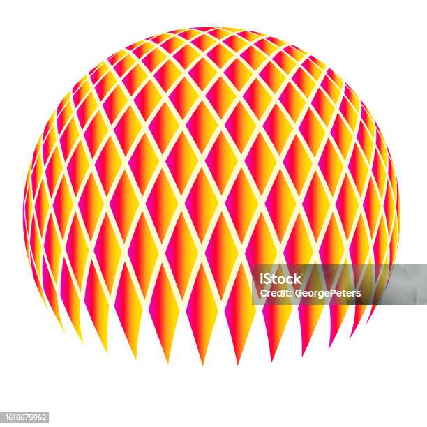 Pattern Ball 3d 3d Ball With Half Tone Pattern Stock Illustration - Download Image Now ...