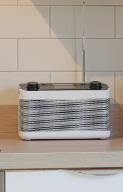 istock Kitchen interior neutral colour style and white radio 1618690680
