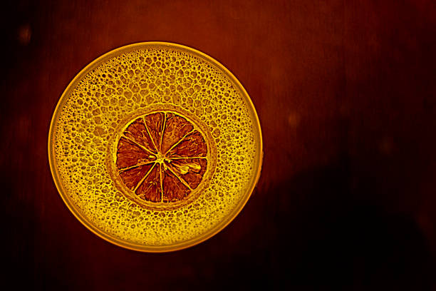 indian drink black tea with massalla with dry orange slice