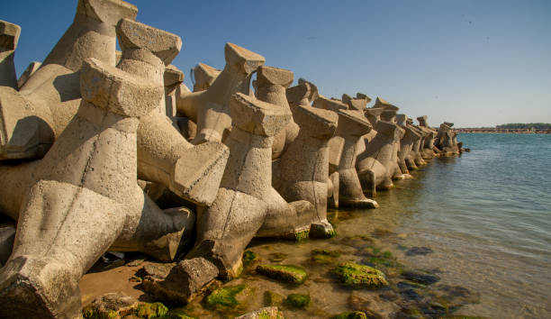istock Concrete blocks used to protect beaches 1618737912