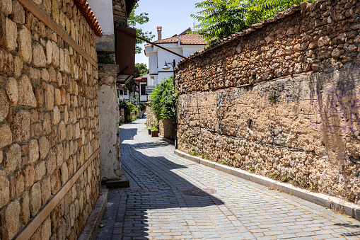 A quiet street in the  old city of Antalya.