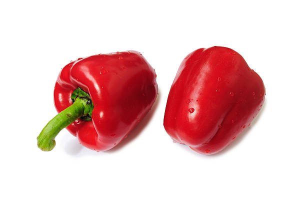 red pepper isolated on white background stock photo