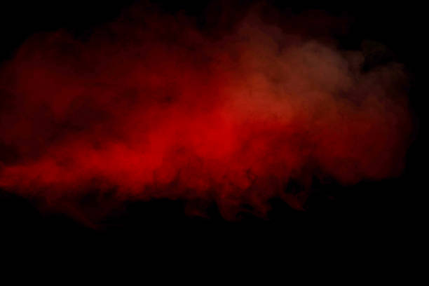 istock Orange and red steam on a black background. 1618823735