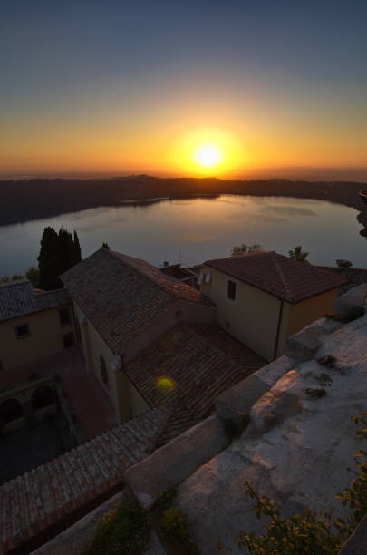 istock view from the setting sun over the lake 1618880959