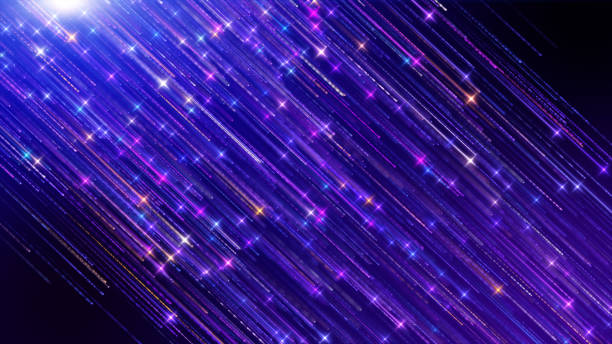 istock Colorful Particles light trail flying background. 1618882050