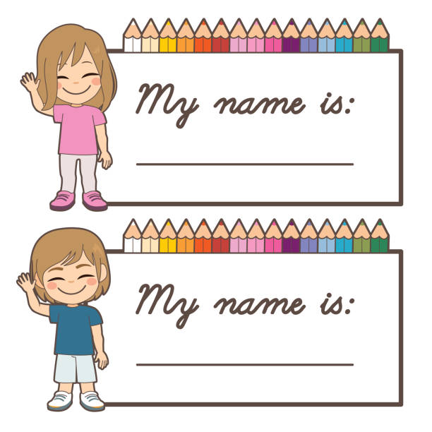 Children Tag Illustration vector art illustration