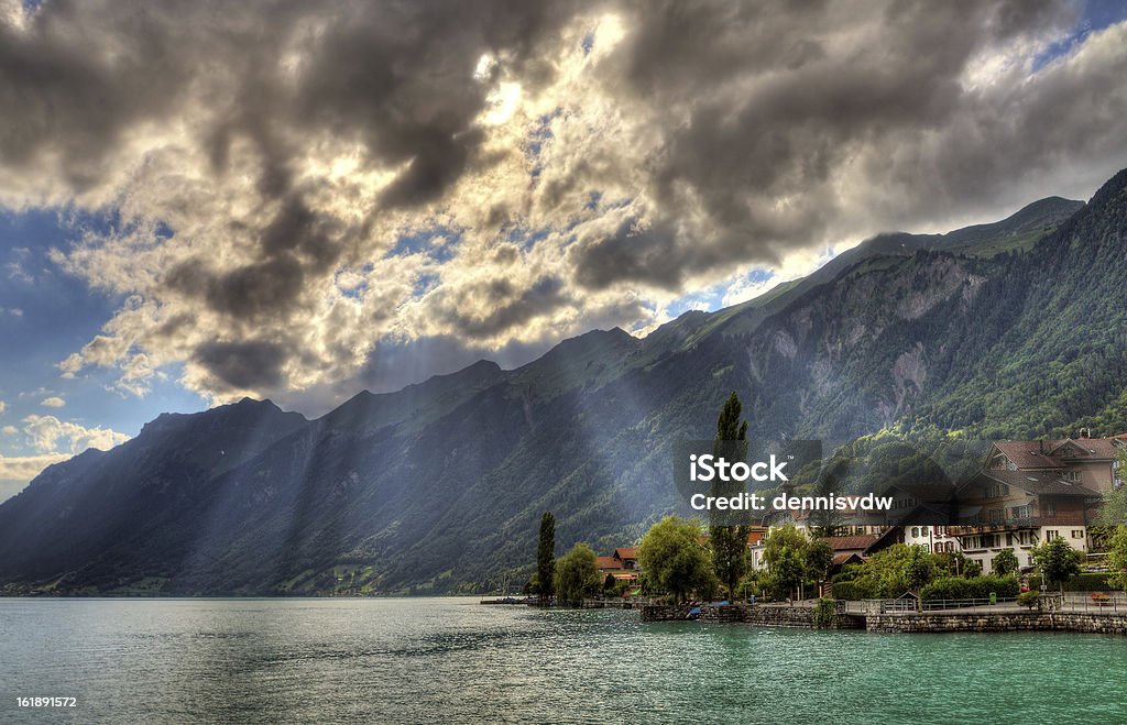 Brienz sunbeams - Foto stock royalty-free di Acqua