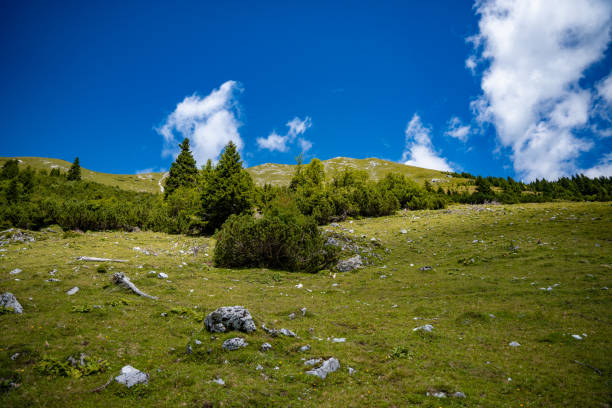 Rofan mountain landscape in tirol Austria. Karwendel mountains. Cloudscape