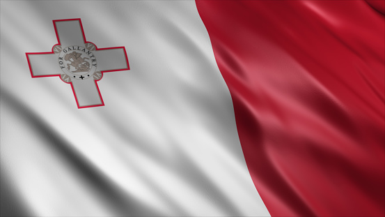 Malta National Flag, High Quality Waving Flag Image