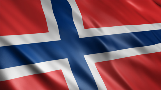 Norway National Flag, High Quality Waving Flag Image