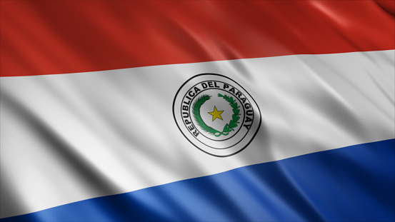 Paraguay National Flag, High Quality Waving Flag Image