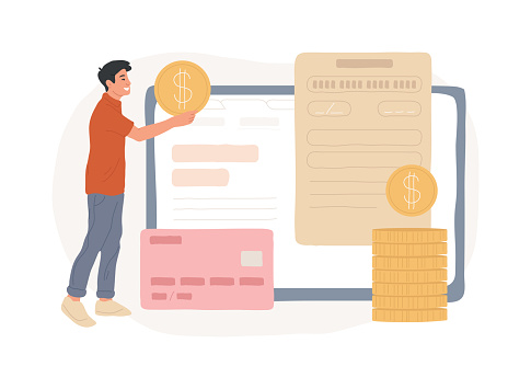Fees and funding isolated concept vector illustration. Service cost, subscription fees, funding option, payment information, website menu bar, price list, company page UI vector concept.