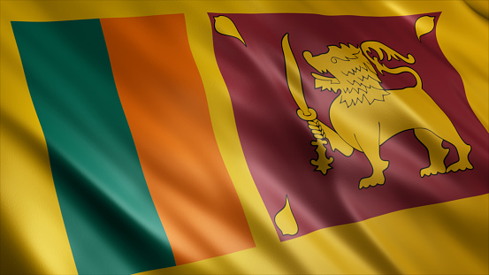 Sri Lanka National Flag, High Quality Waving Flag Image