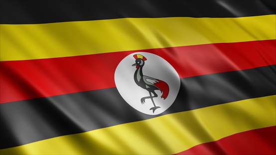 Uganda National Flag, High Quality Waving Flag Image