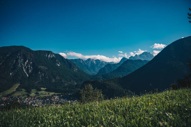 istock Scenic panoramic view of idyllic mountain Triglav 1618966165