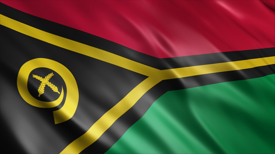 Vanuatu National Flag, High Quality Waving Flag Image