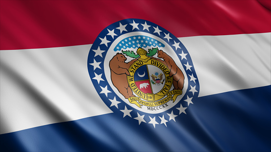 Missouri State (USA) Flag, High Quality Waving Flag Image