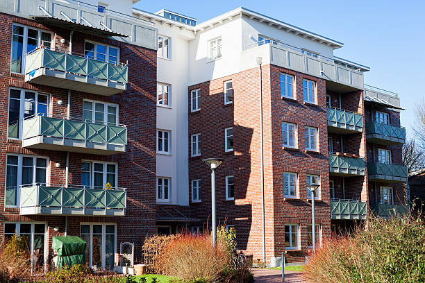 istock Facade of a modern apartment building in Kiel, Germany 161903524
