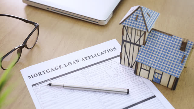 Loan application form document , home loan concept .