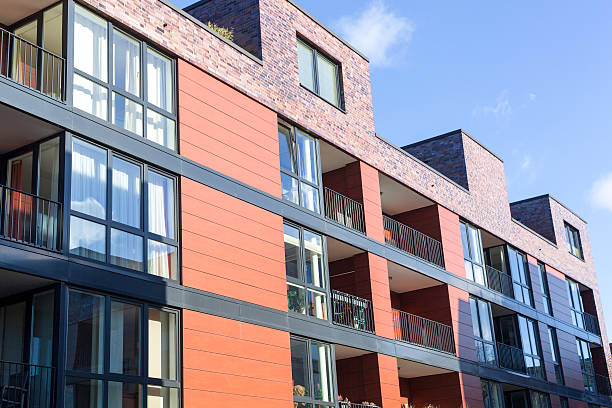 istock Facade of a modern apartment building in Kiel, Germany 161906138