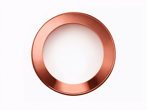 3d illustration of copper ring isolated on white background