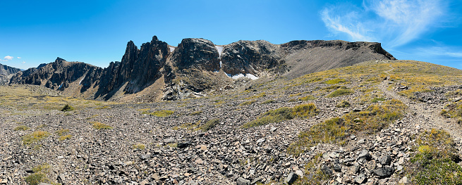 Mountain range in the alpine