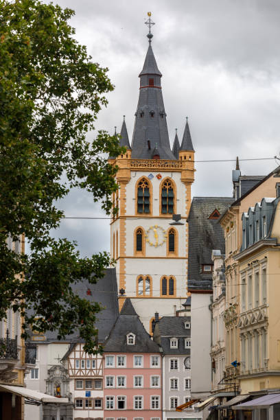 Trier Church at the market square of Trier, Germany\n\nLogo's and persons have been removed.