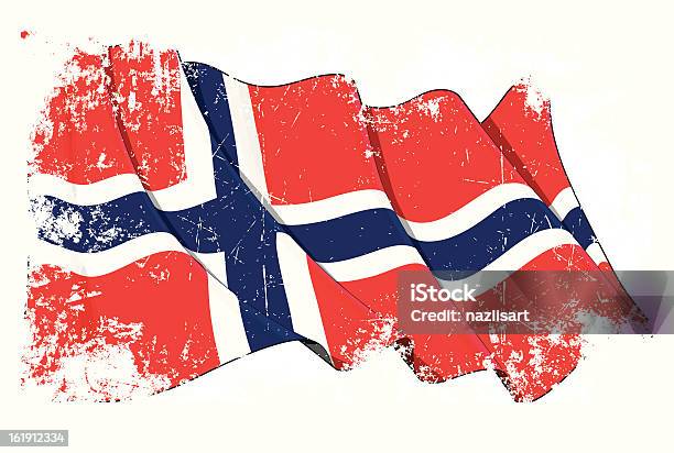 Bandiera Del Grunge Della Norvegia - Immagini vettoriali stock e altre immagini di A forma di croce - A forma di croce, Ambientazione esterna, Bandiera