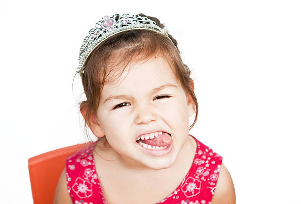 Beauty girl with tiara stock photo