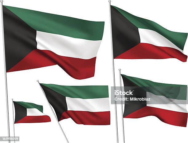 Kuwait Vector Bandeiras - Arte vetorial de stock e mais imagens de Arábia - Arábia, Bandeira, Bandeira Nacional