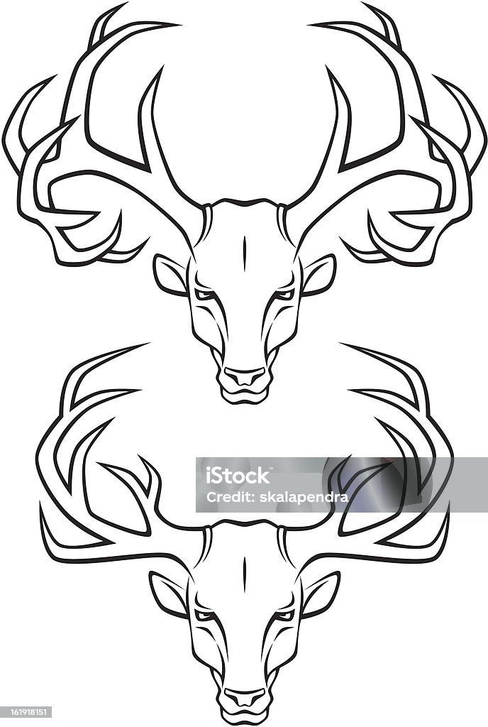 Deer de cabeza - arte vectorial de Animal libre de derechos
