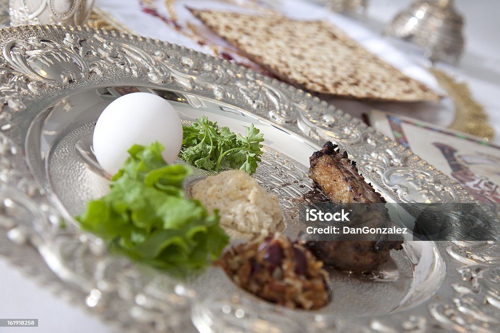 Pesach Prato de Seder - Royalty-free Cerimónia Tradicional Foto de stock