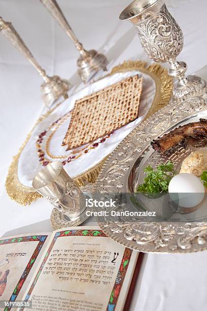 Passover Seder Plate Stock Photo - Download Image Now - Passover, Animal Bone, Boiled Egg
