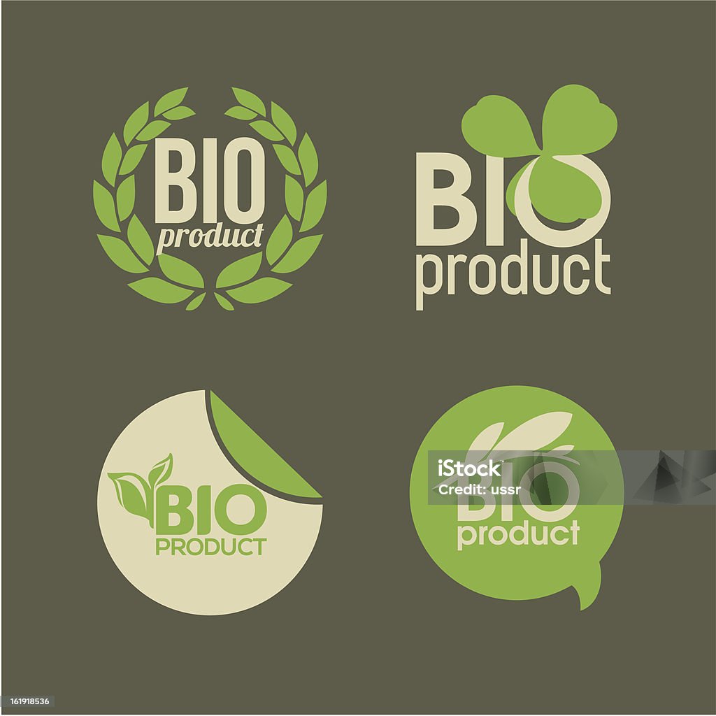 Bio produkt-WEKTOR etykiety i odznaki - Grafika wektorowa royalty-free (Bez ludzi)