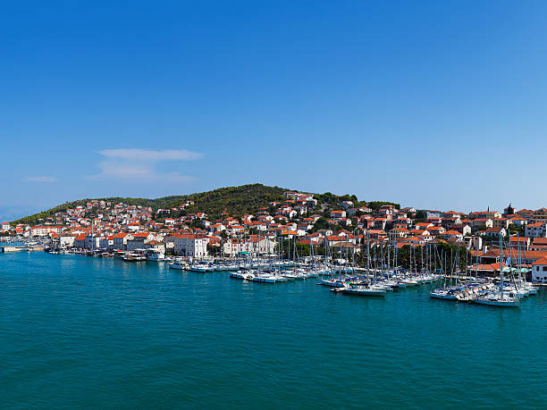 Port in Trogir at Croatia - architecture background