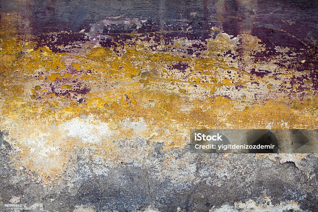 Grunge Colorful Dilapidated Concrete Wall Backgrounds Gold Colored Stock Photo