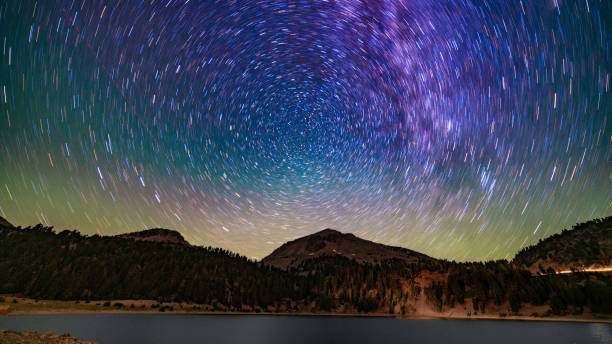 istock Star Trails at Lassen Volcanic National Park 1619199250