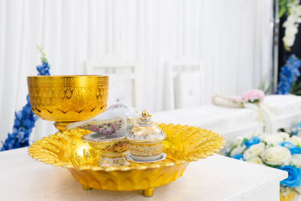 istock Conch shell for Thai wedding ceremony, conch shell to bless the bride from elders in Thai culture wedding ceremony. 1619206846