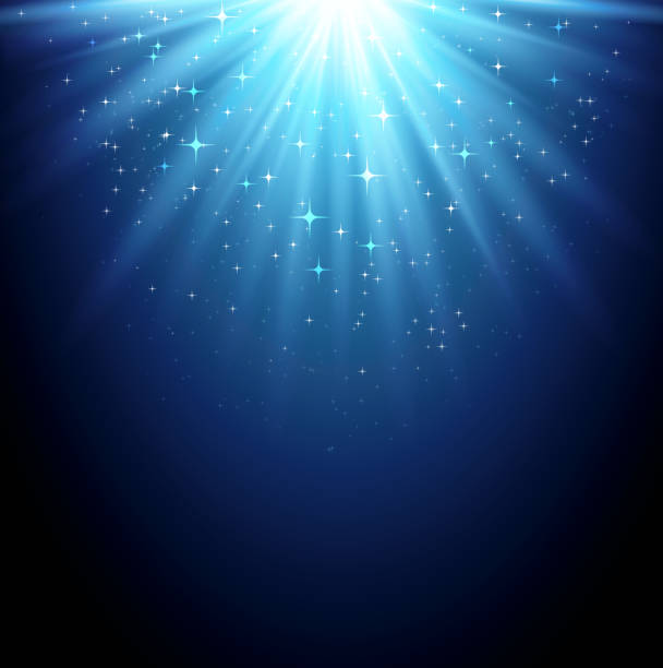 tło niebieskie światła - niebo zjawisko naturalne ilustracje stock illustrations