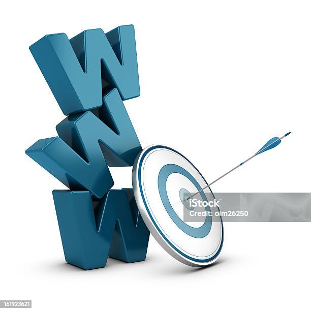 Web Marketing Estratégia De Negócios De Internet - Fotografias de stock e mais imagens de Alvo - Alvo, Branco, Conceito