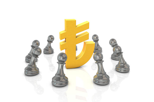 istock Turkish Lira symbol and chess pieces 1619240944