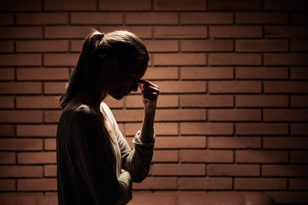 istock Tired lonely woman. 1619242485